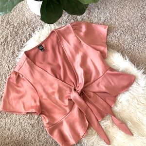 Wild Fable Pink Silk Top